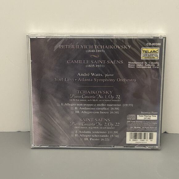 Tchaikovsky CD Atlanta Symphony Orchestra Yoel Levi 1995 Camille Saint - Picture 3 of 4